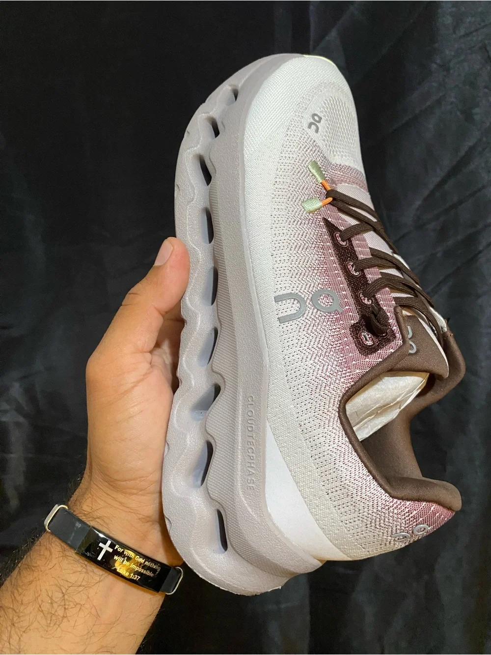 On Running Cloudnova Athletic Shoes - Pink, Brown, Cream
